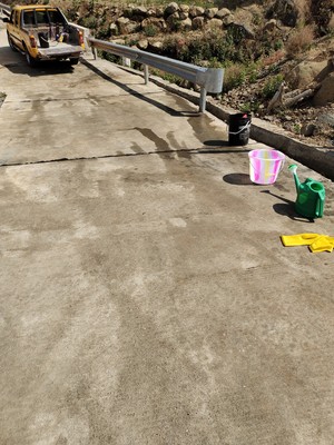 安徽鄉間水泥小路使用地面硬化劑之后客戶反饋